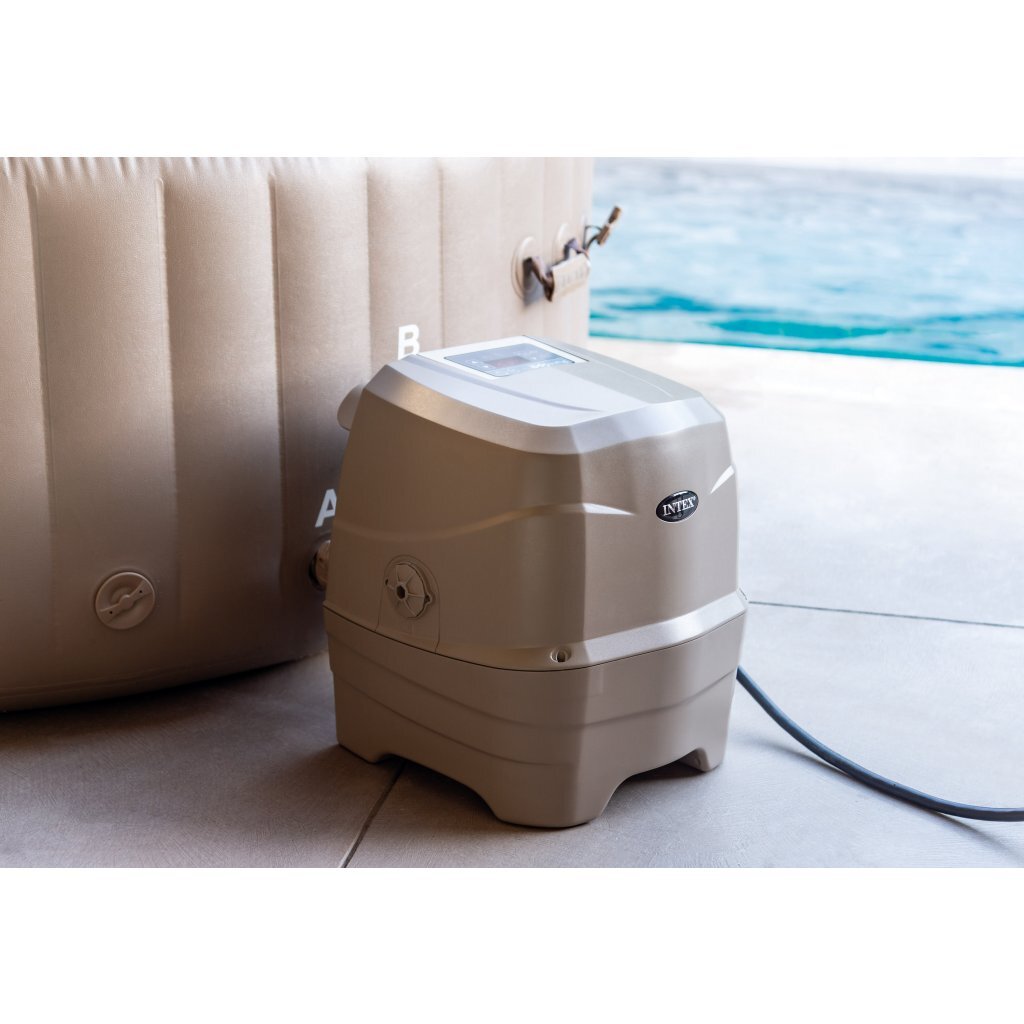 Intex 28476 Purespa Bubble Massage Jacuzzi 4-Persoons Set + Energy Efficient Afdekzeil