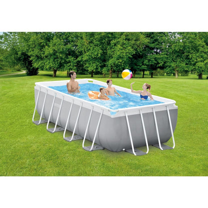 Intex 26790Gn Prism Frame Zwembad 400X200X122 Cm Grijs/Blauw