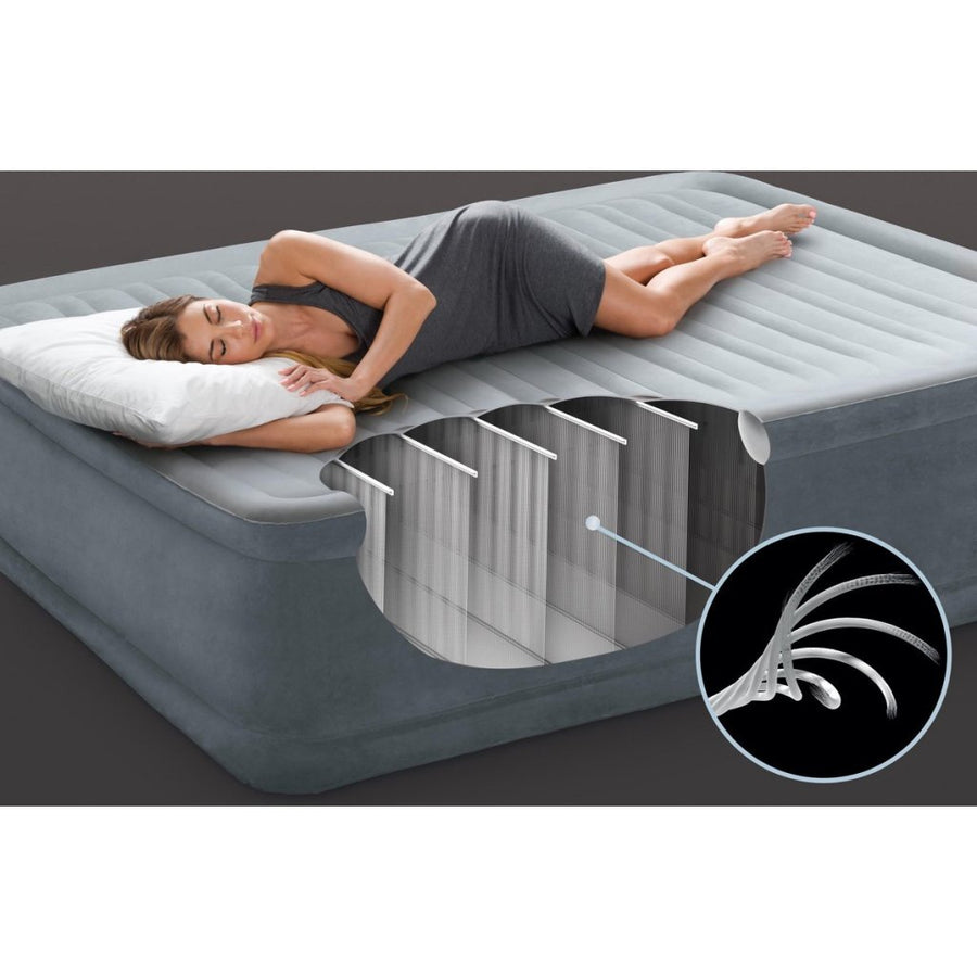 Intex 64414Nd Durabeam Eleveated Queen 2-Persoons Luchtbed 152X203X46 Cm Grijs