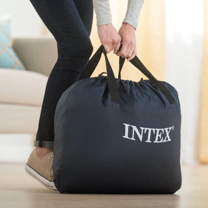 Intex 64428Nd Ultra Plush 2-Persoons Luchtbed 152X203X46 Cm + Ingebouwde Pomp Beige