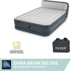 Intex luchtbed 152x236x86 cm grijs met hoofdbord