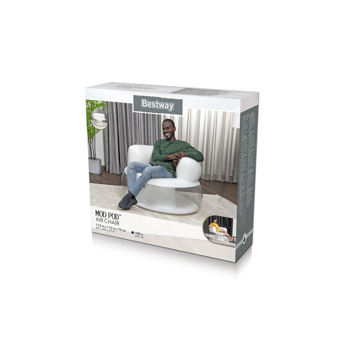 Bestway Opblaasbare Stoel Individueel Assortiment 112X112X70 Cm Binnen 75138