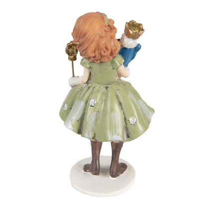 Kerstbeeld kind 12 cm groen polyresin