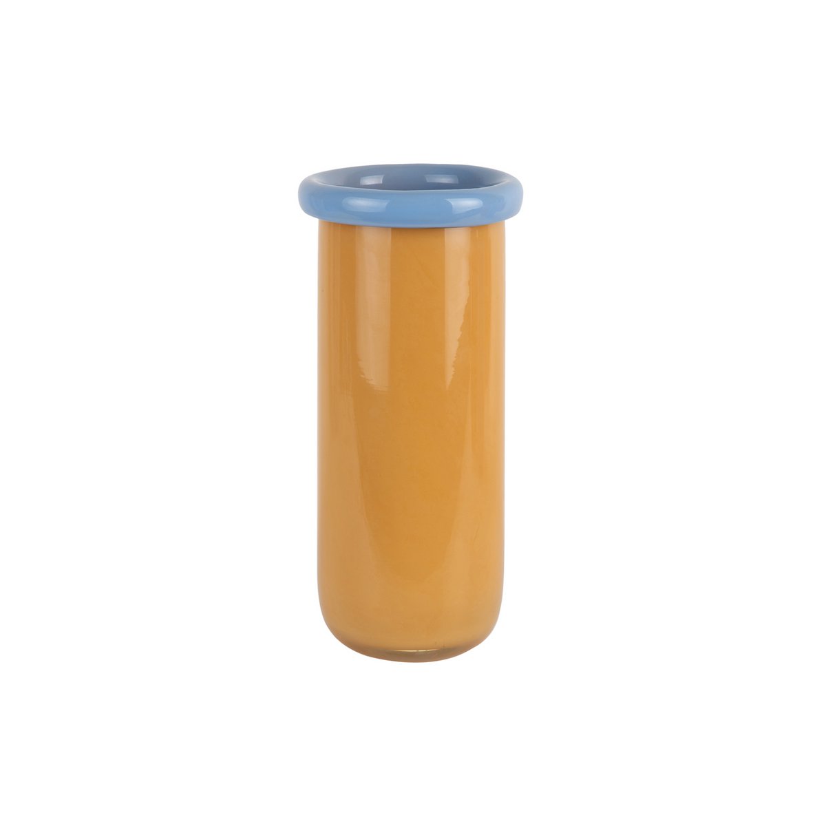 Vaas glas geel 14x14x31 cm