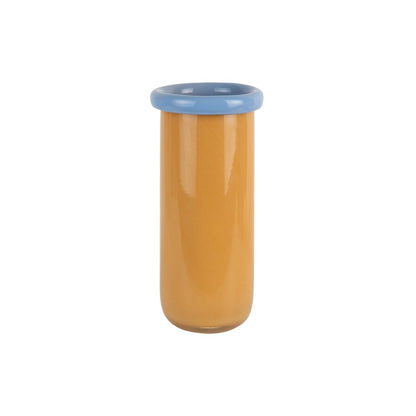 Vaas glas geel 14x14x31 cm