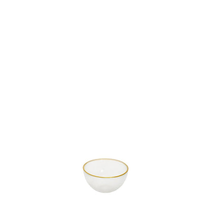 Glazen kom 9x9x3 cm goud