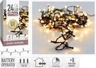 Kerstverlichting 24 LED 1.80m extra warm wit batterij