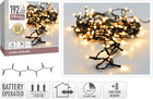 Kerstverlichting 192 LED extra warm wit batterij 14.5m