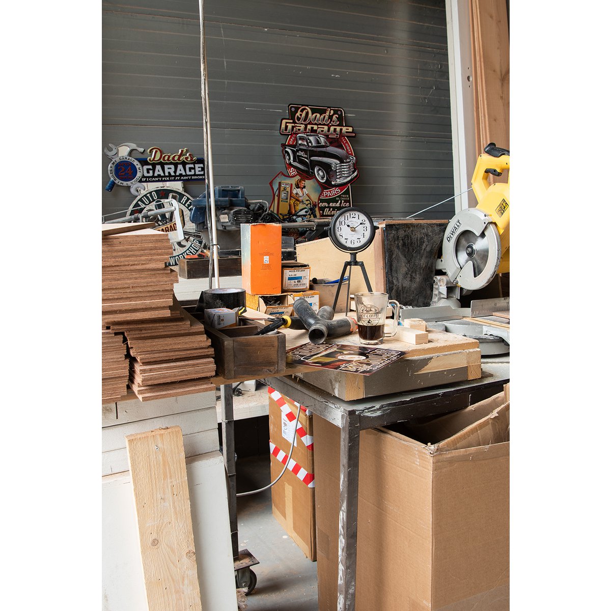 Tekstbord 30x35 cm rood ijzer