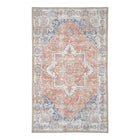 Deurmat 50x80 cm blauw oranje chenille polyester