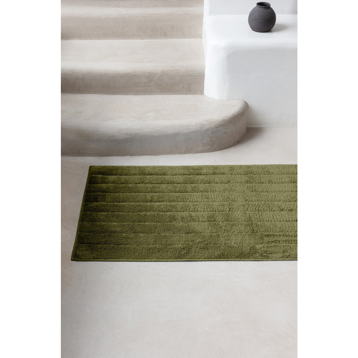Badmat 50x80 cm katoen moss green