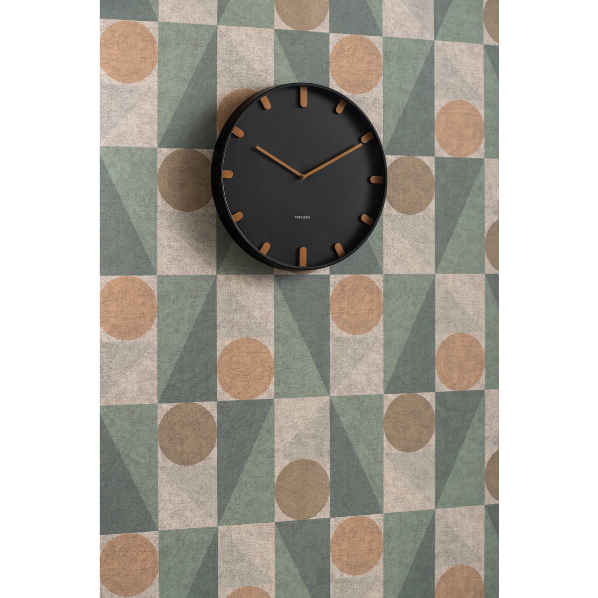Wandklok Grace metaal hout 30 cm