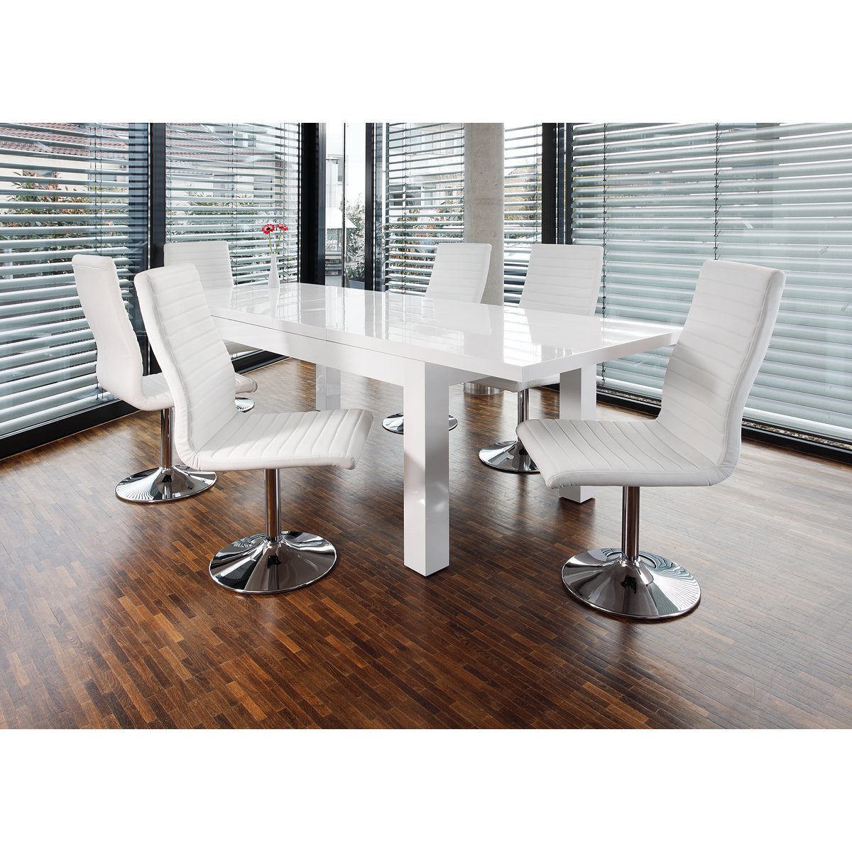 Dining table 180/260x90 cm white