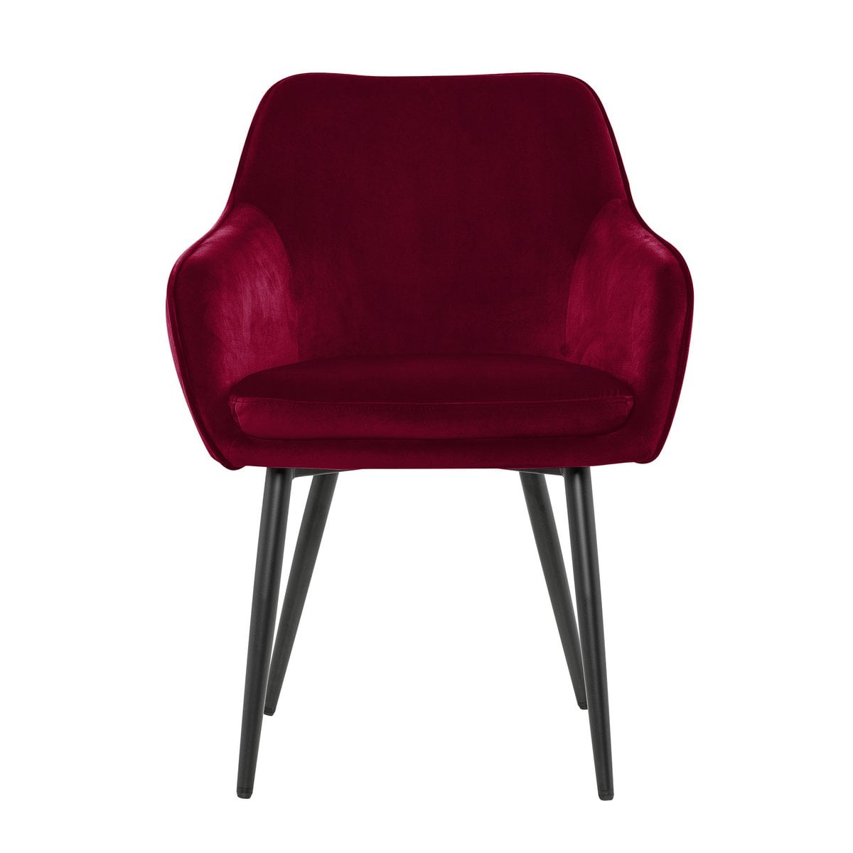 Eetkamerstoel rood fluweel 61x60x85 cm