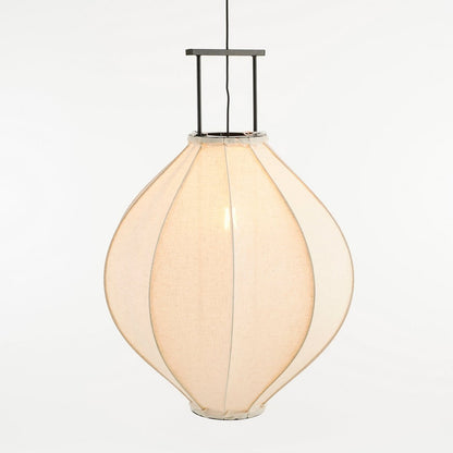 Hanglamp Pego 70 cm linnen gebroken wit