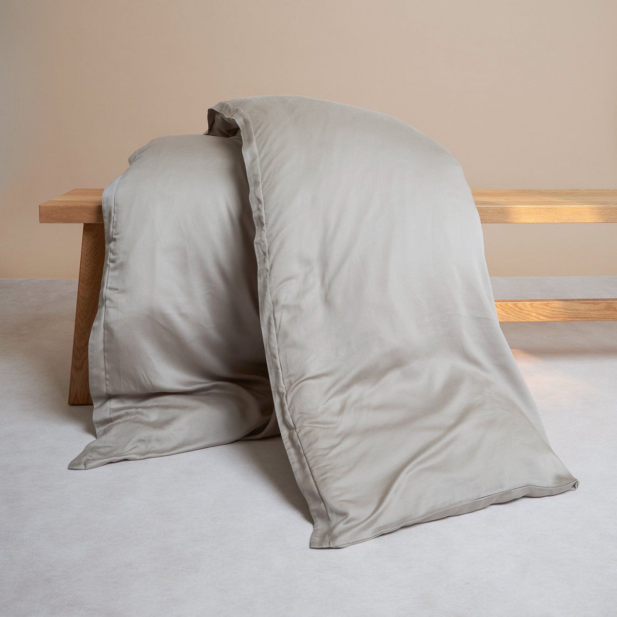 Dekbedovertrek TENCEL satijn taupe