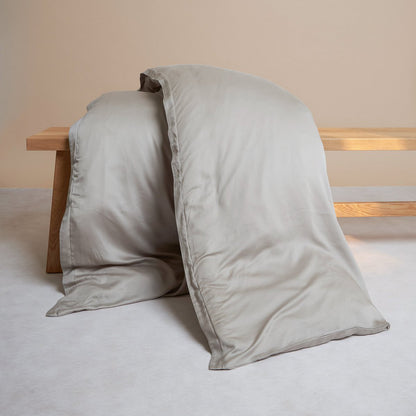 Dekbedovertrek TENCEL satijn taupe