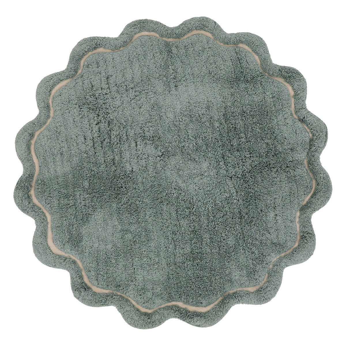 Sweet April Aqua washable cotton rug