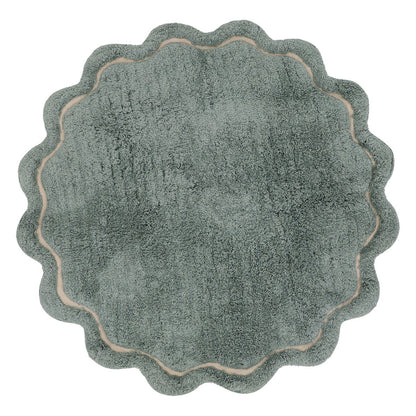 Sweet April Aqua washable cotton rug
