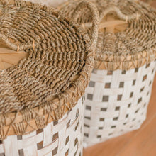 Wasmand bamboe met deksel 40 cm of 52 cm
