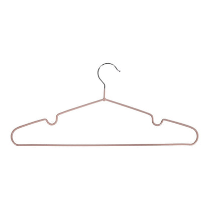 Hangers metaal roze set van 10 stuks 41x4x18 cm