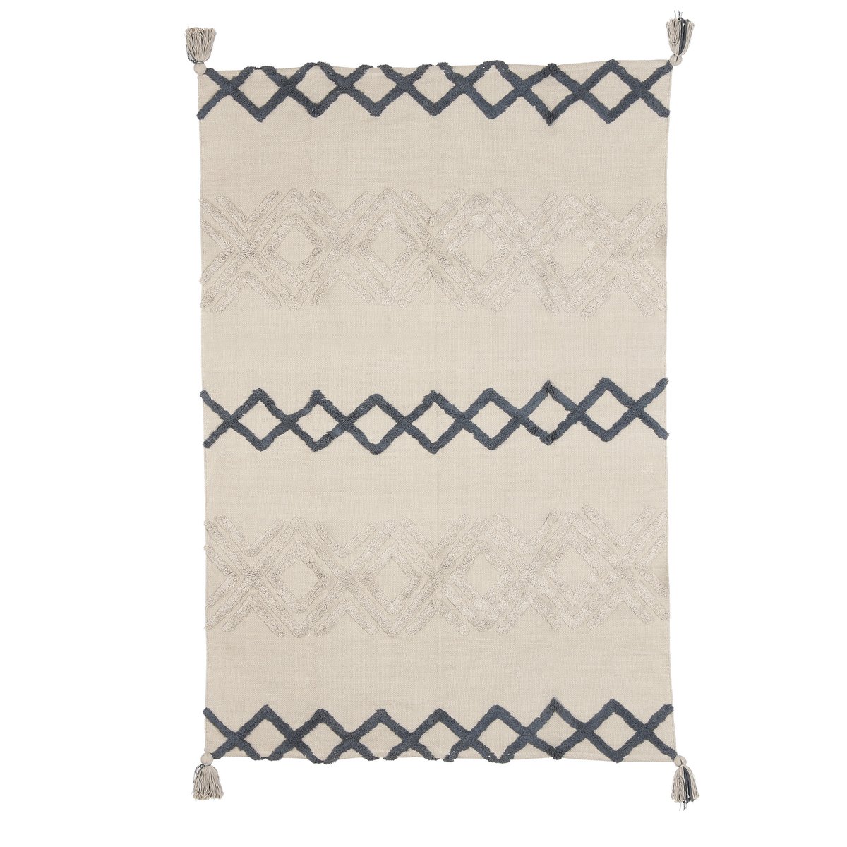 Louis Rug L180 X W120 Grey Cotton Comfortable Soft