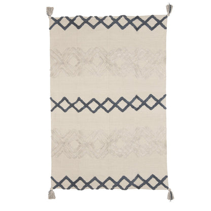 Louis Rug L180 X W120 Grey Cotton Comfortable Soft