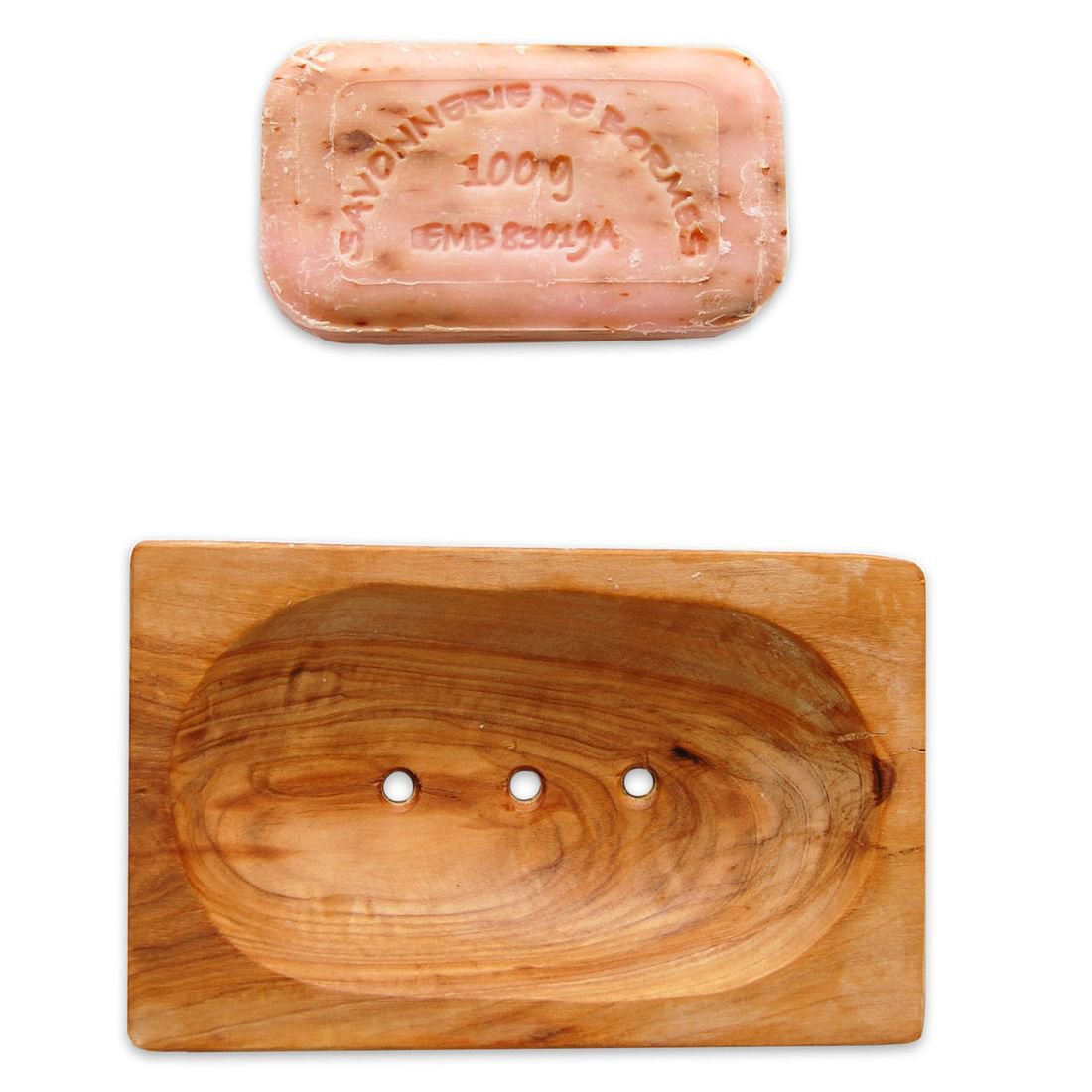 Zeephouder olijfhout vierkant 11x7x1.8 cm