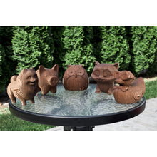 Houten bouwset spaarpot hondje 15x9,1x15,7 cm