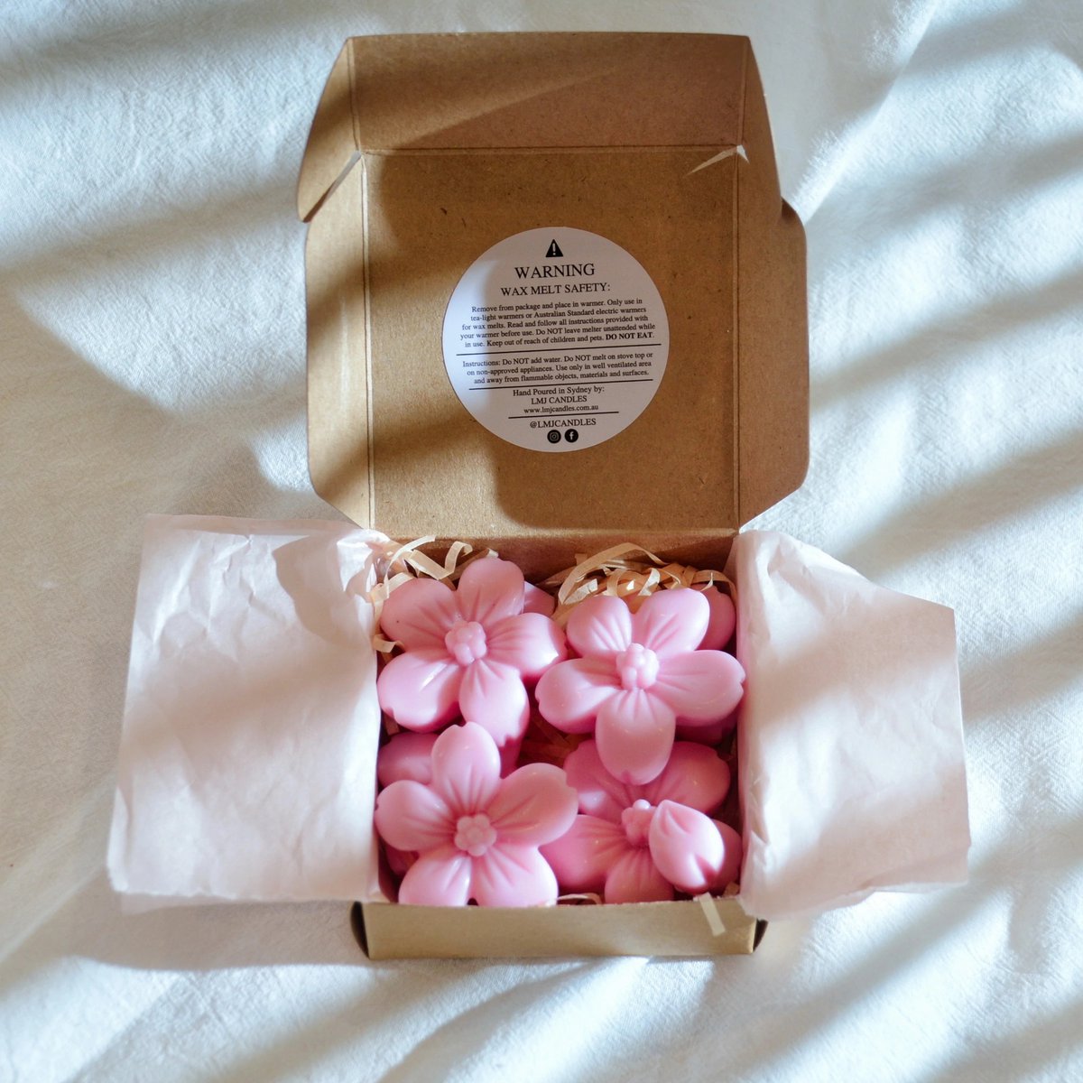 Waxmelts kersenbloesem 6 stuks koolzaadwas