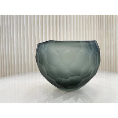 Kom 15 cm grijs glas