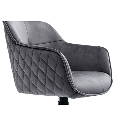 Fauteuil grijs fluweel draaibaar 59x60x83 cm