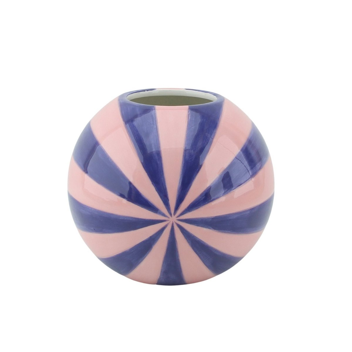 Bloemvaas 20x20x17 cm pink/blauw dolomiet