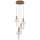 Hanglamp Tubey 30 cm kopergoud 4 lichtpunten