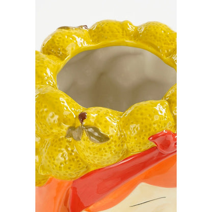 Bloempot geel dolomiet 19,5 cm