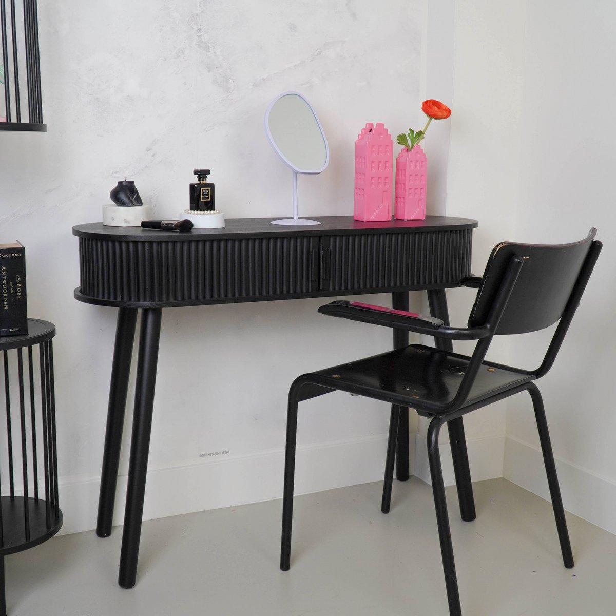 Dressoir 100x33x76 cm MDF zwart