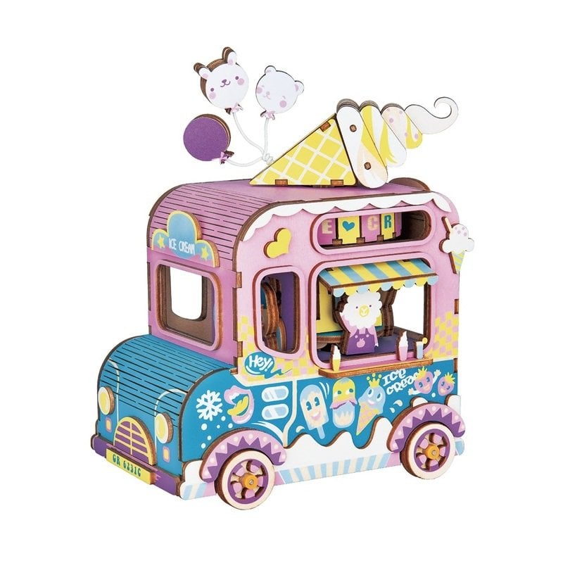 Muziekdoos Hout Diy 3D Puzzel AMD61 14x9x16 Cm Pakket