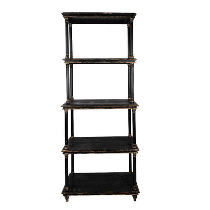 Boekenkast 80x40x210 cm hout zwart