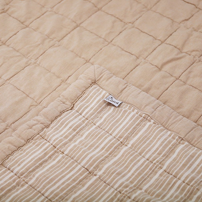 ANNA TERRACOTTA WASH M reversible baby comforter