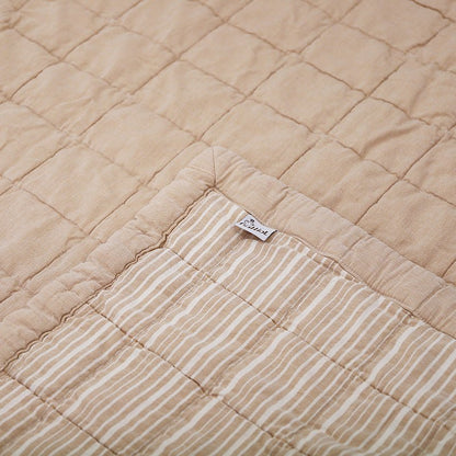 ANNA TERRACOTTA WASH M reversible baby comforter