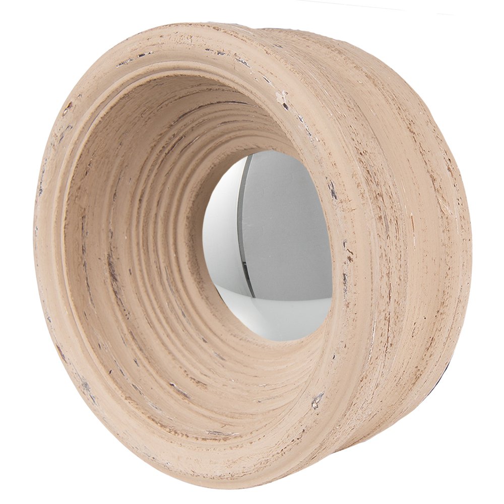 Mirror Ø 19 cm Beige Plastic Large Mirror