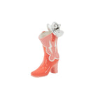 Flower vase - Boat with disco hat VASE- CERAMICS- POZE/ ORANGE-16,5X10.5X26,5CM