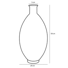 Decoratieve fles 59x29 cm lichtroze glas