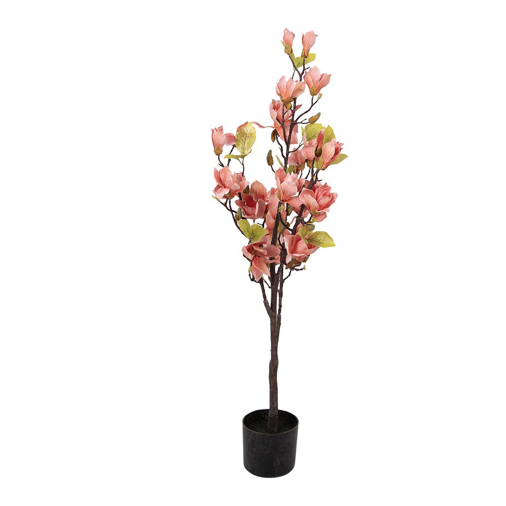 Kunstplant Magnolia 20x15x120 cm Oranje Kunststof