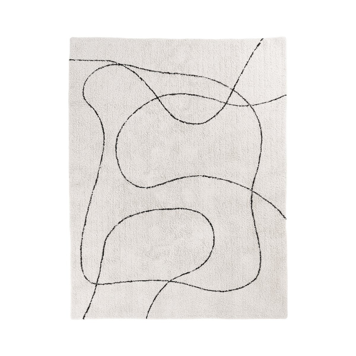 Tapijt 160x230 cm katoen abstract lijnontwerp meerkleurig