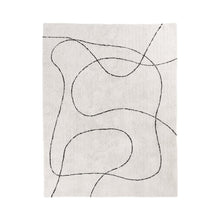 Tapijt 160x230 cm katoen abstract lijnontwerp meerkleurig