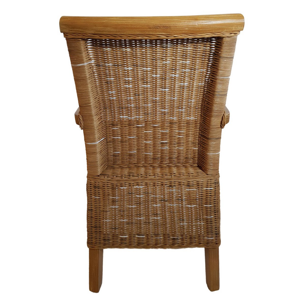 Eetkamerstoelen Met Armleuningen Rattan Capuccino 2 Stuks