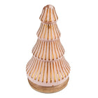 Kerstboom decoratie Ø 13x24 cm glas hout