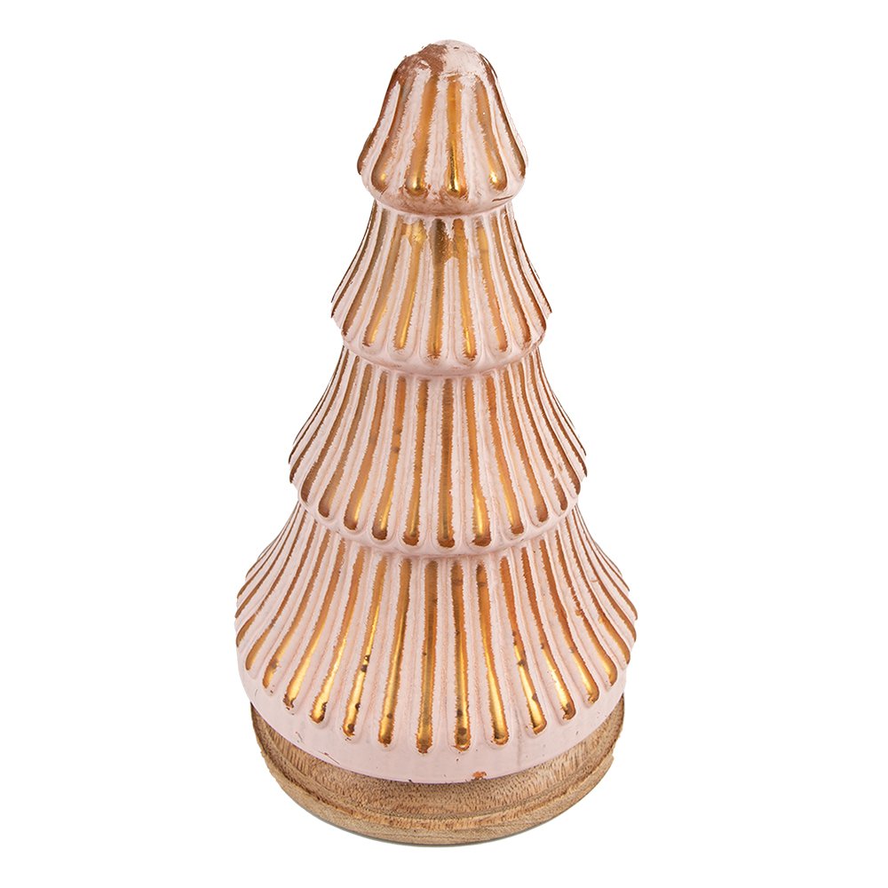 Kerstboom decoratie Ø 13x24 cm glas hout