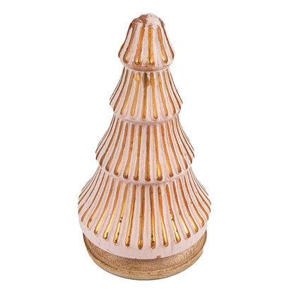 Kerstboom decoratie Ø 13x24 cm glas hout